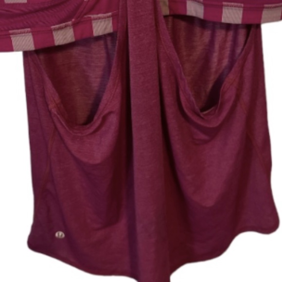 Lululemon 2-In-Run Tank Heathered Raspberry Sz 10 - Picture 6 of 6